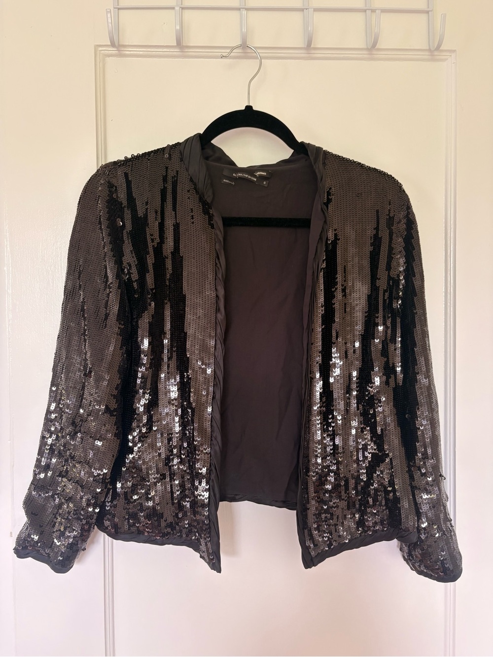 Club Monaco sequin bomber blazer